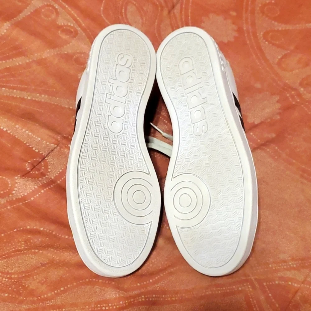 Adidas Neo Cloudfoam Shoes Women's 9 White with Black Stripes - Picture 5 of 5